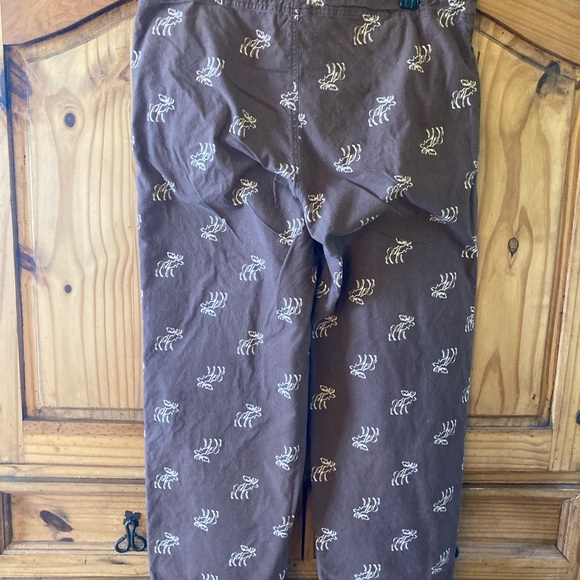 Men Boxers First brown white moose pajama lounge pants size L - Picture 6 of 8